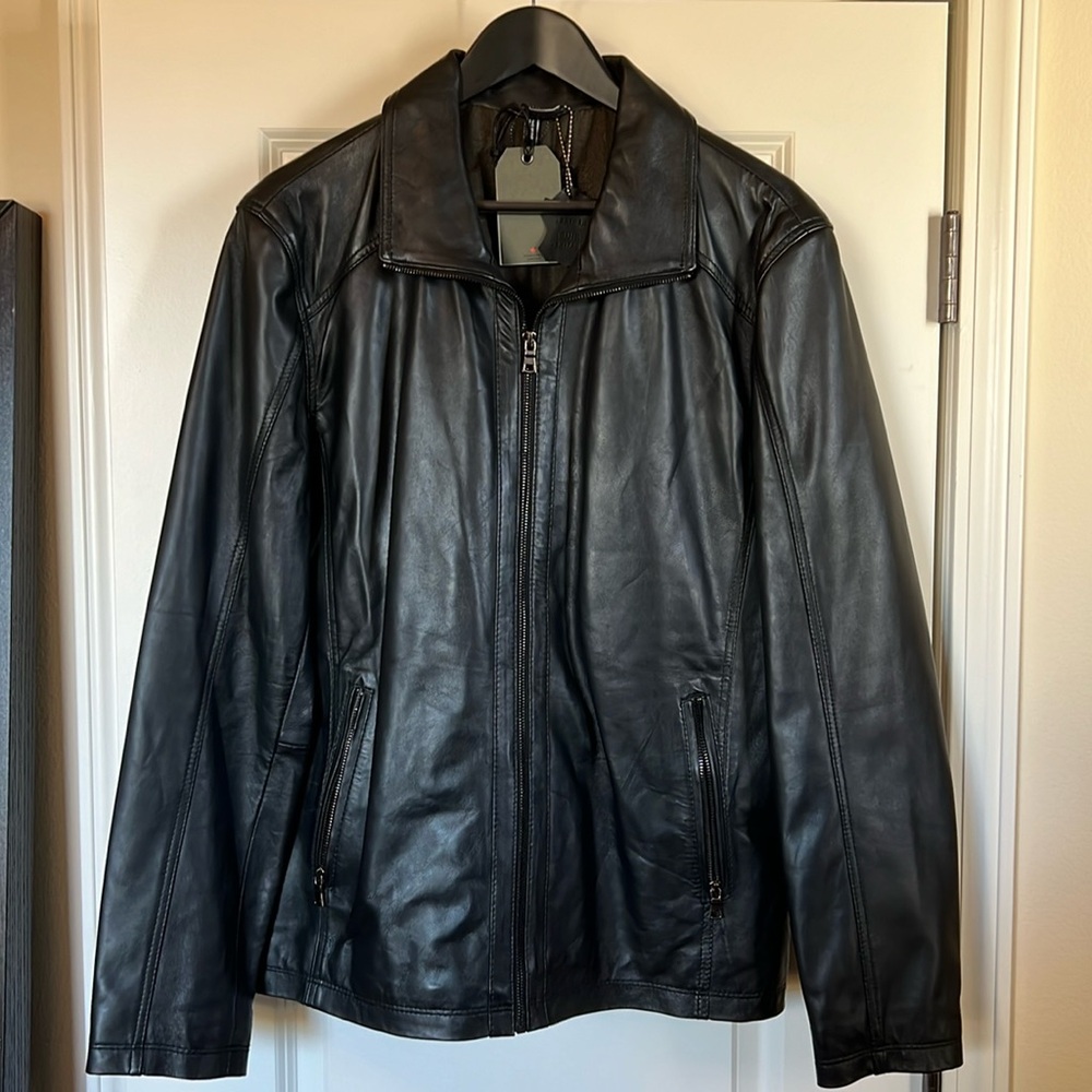 Men’s leather lightweight bomber